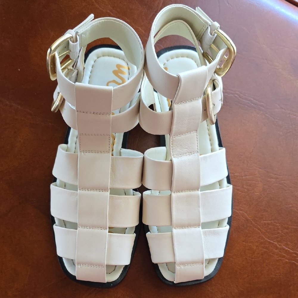 Sam Edelman Brown and Black Leather Sandals